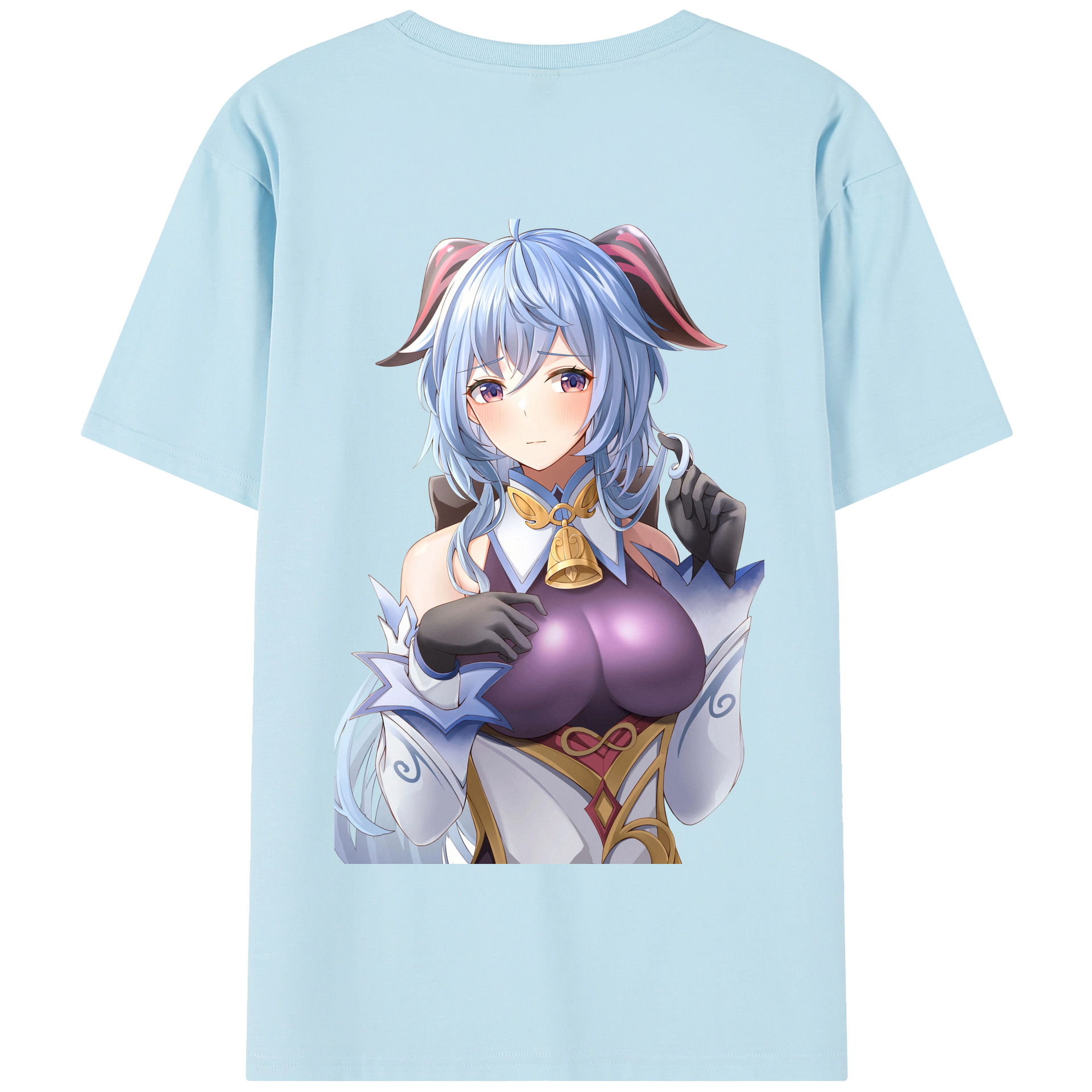 げんし神 甘雨 かんう genshin Ganyu 綿100％半袖Tシャツ（背面プリント）